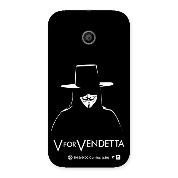 V for Vendetta Minimal Back Case for Moto E