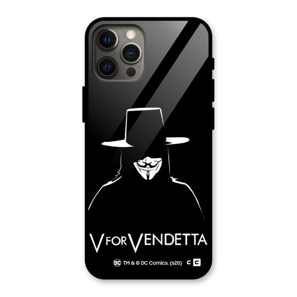 V for Vendetta Minimal Glass Back Case for iPhone 12 Pro Max