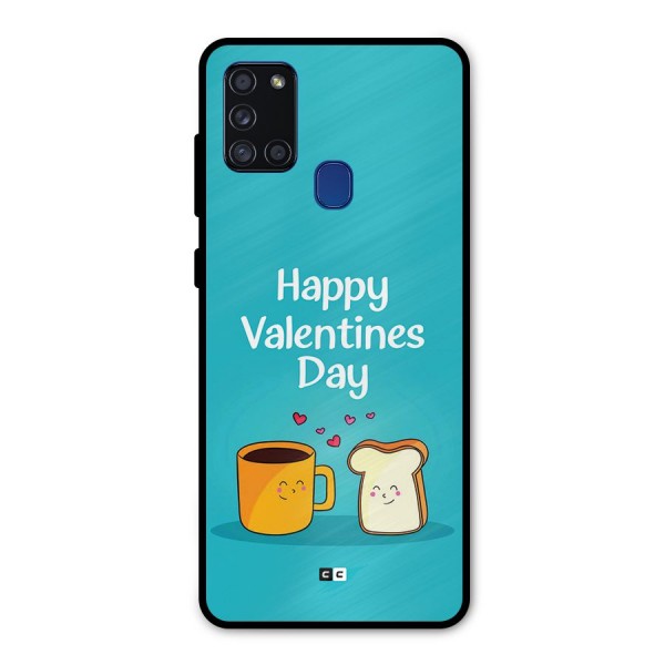 Valentine Proposal Metal Back Case for Galaxy A21s