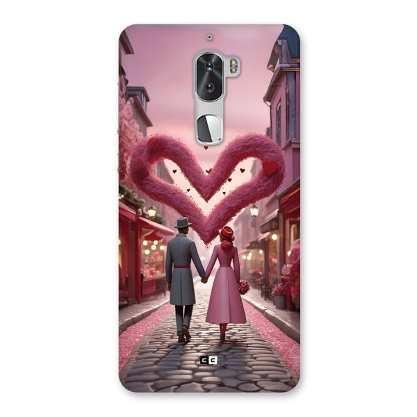 Valetines Couple Walking Back Case for Coolpad Cool 1