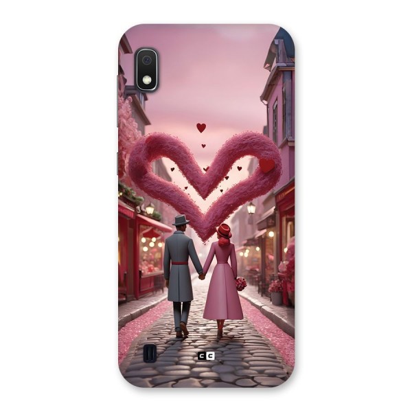 Valetines Couple Walking Back Case for Galaxy A10