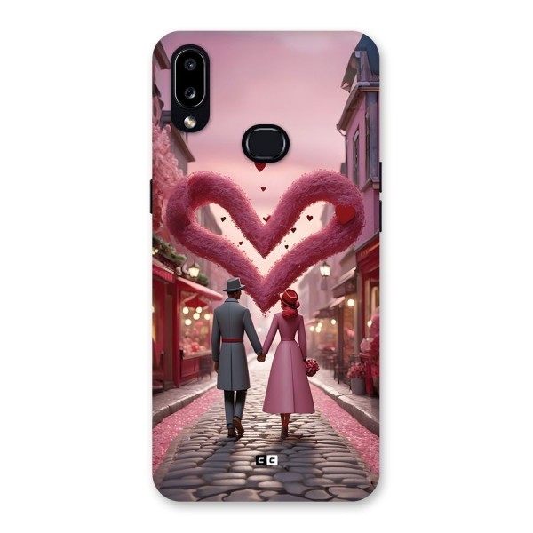 Valetines Couple Walking Back Case for Galaxy A10s