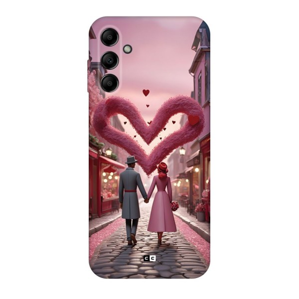 Valetines Couple Walking Back Case for Galaxy A14 5G