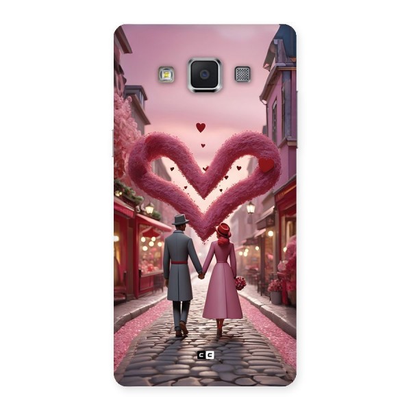 Valetines Couple Walking Back Case for Galaxy A5