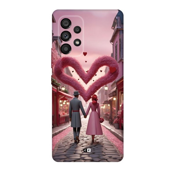 Valetines Couple Walking Back Case for Galaxy A53 5G