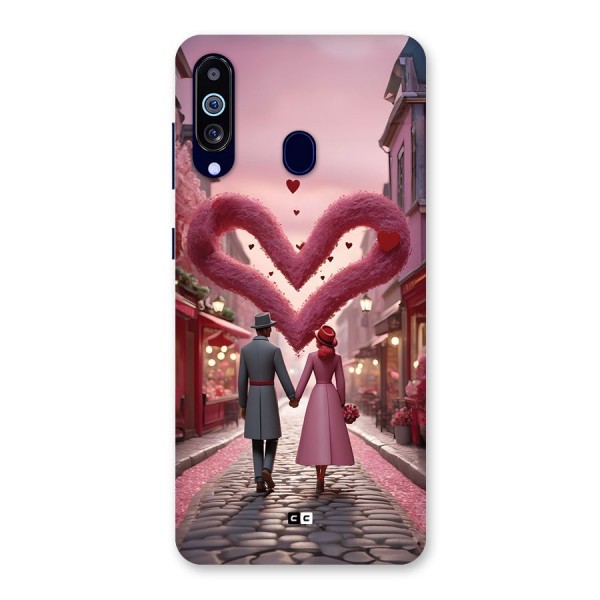 Valetines Couple Walking Back Case for Galaxy A60