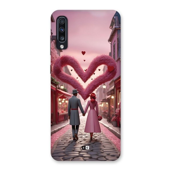 Valetines Couple Walking Back Case for Galaxy A70