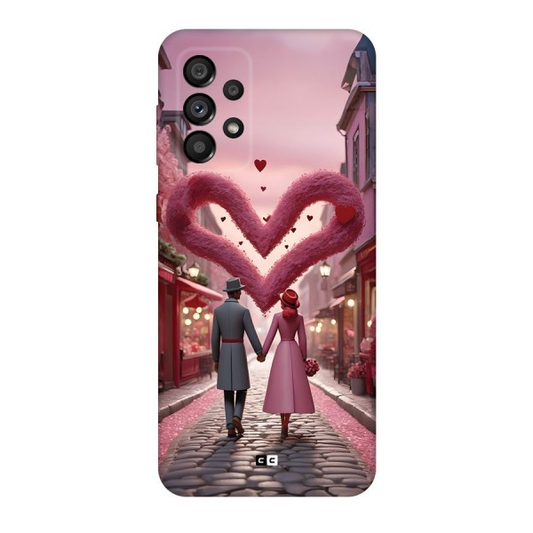 Valetines Couple Walking Back Case for Galaxy A73 5G