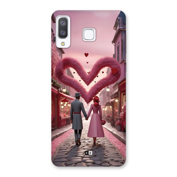 Valetines Couple Walking Back Case for Galaxy A8 Star