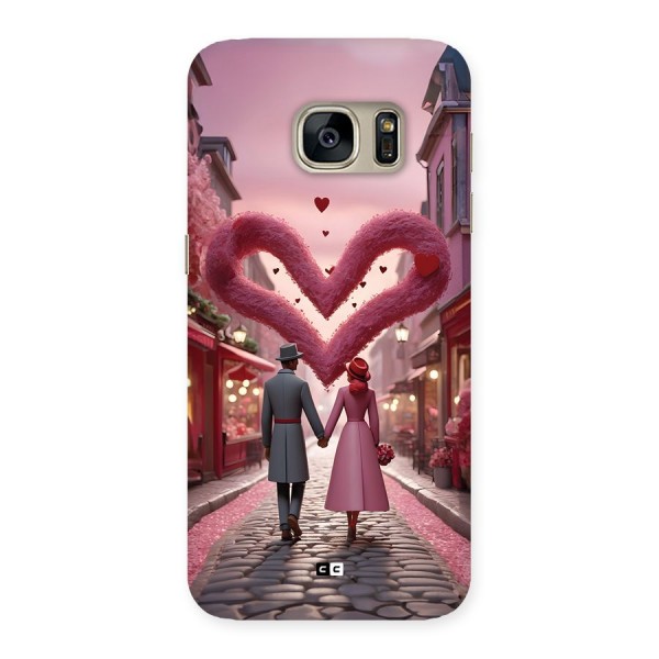 Valetines Couple Walking Back Case for Galaxy S7