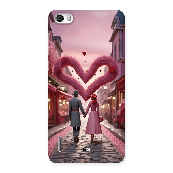 Valetines Couple Walking Back Case for Honor 6