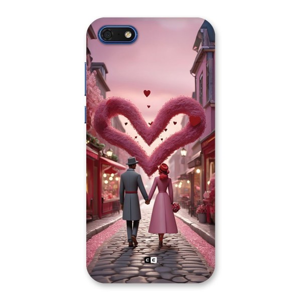 Valetines Couple Walking Back Case for Honor 7s