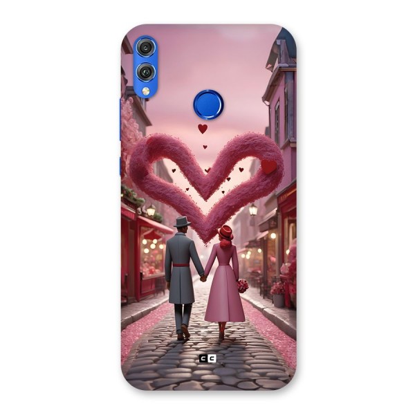 Valetines Couple Walking Back Case for Honor 8X