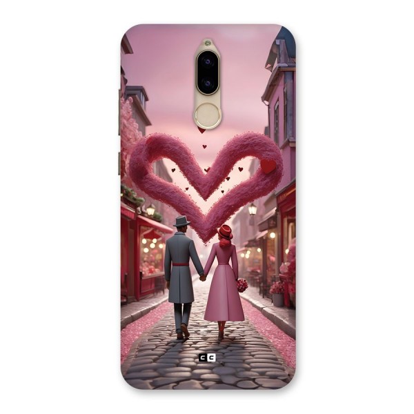 Valetines Couple Walking Back Case for Honor 9i