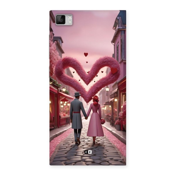 Valetines Couple Walking Back Case for Mi3