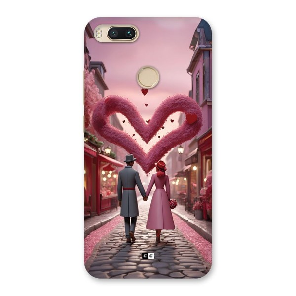 Valetines Couple Walking Back Case for Mi A1