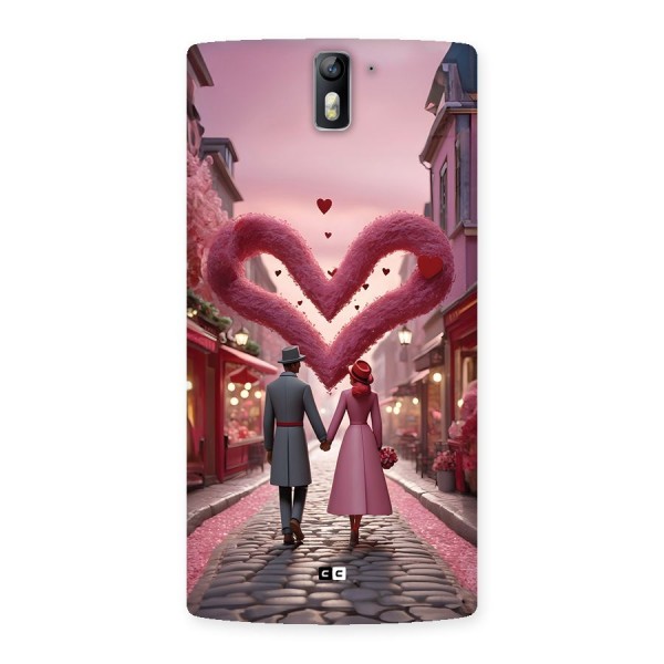 Valetines Couple Walking Back Case for OnePlus One