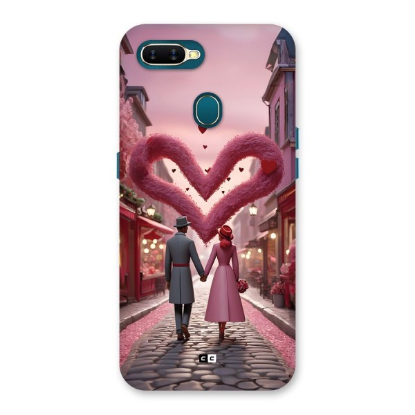 Valetines Couple Walking Back Case for Oppo A11k