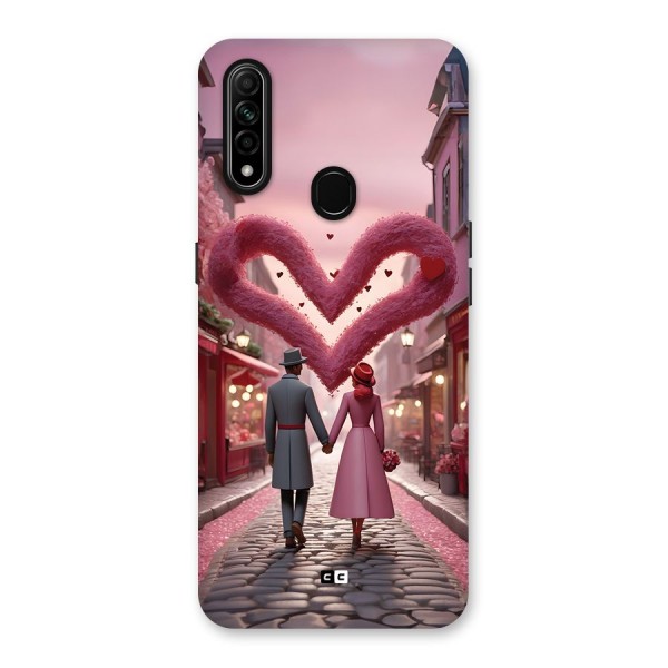 Valetines Couple Walking Back Case for Oppo A31