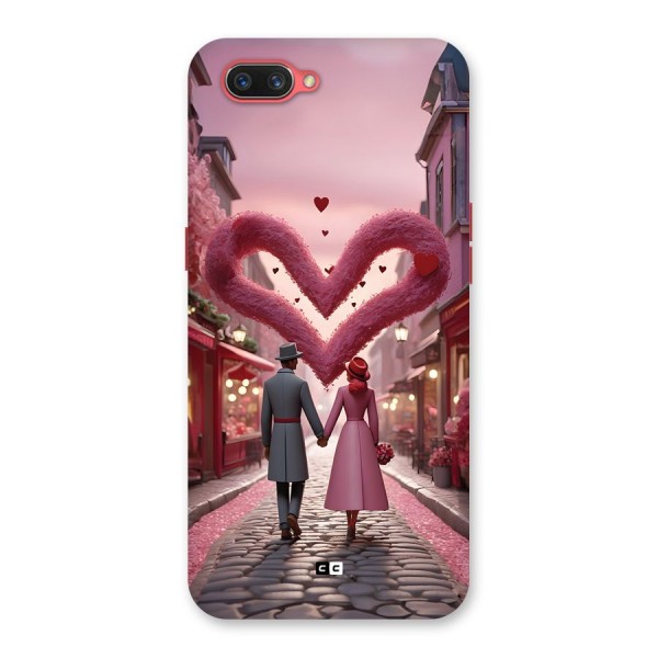 Valetines Couple Walking Back Case for Oppo A3s