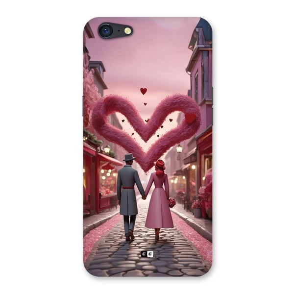 Valetines Couple Walking Back Case for Oppo A71