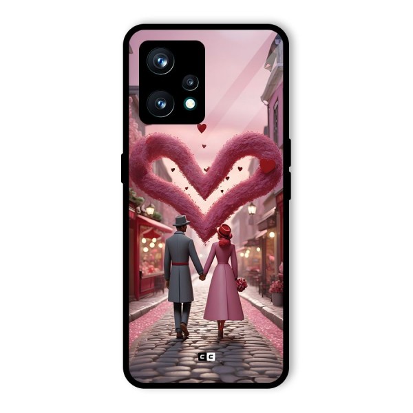 Valetines Couple Walking Back Case for Realme 9
