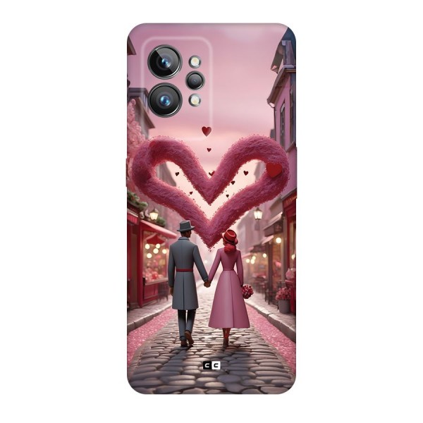 Valetines Couple Walking Back Case for Realme GT2 Pro