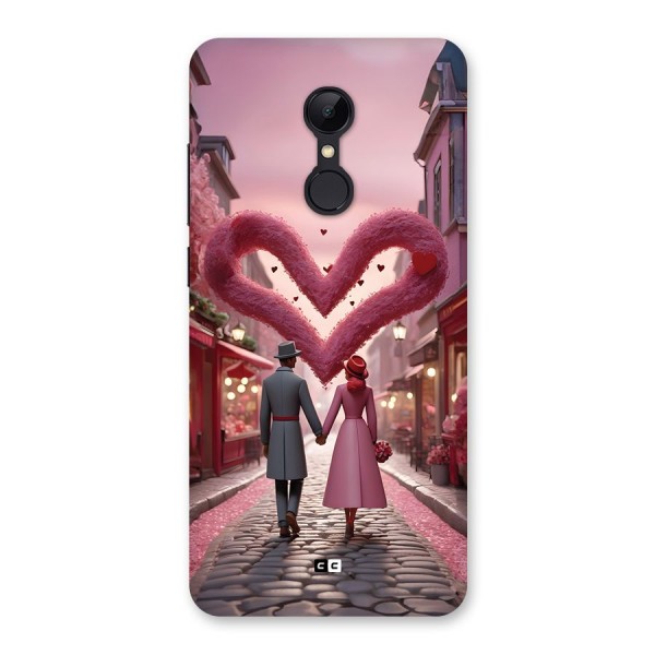 Valetines Couple Walking Back Case for Redmi 5