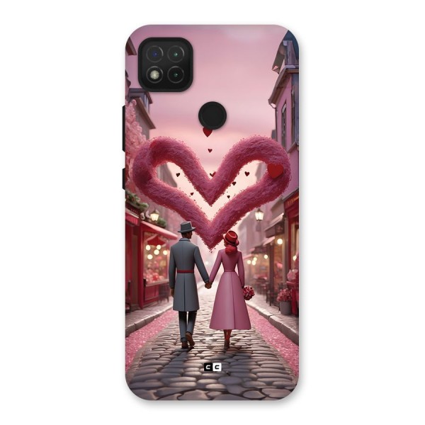 Valetines Couple Walking Back Case for Redmi 9