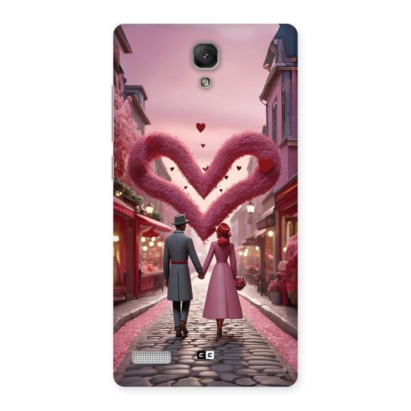 Valetines Couple Walking Back Case for Redmi Note Prime