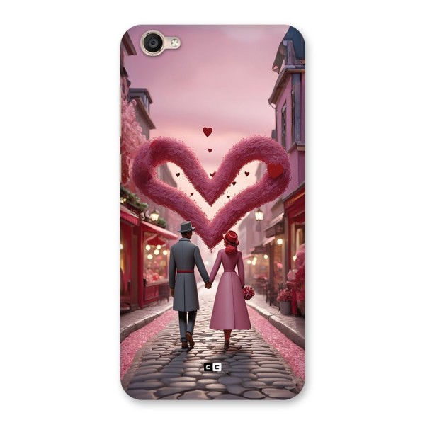 Valetines Couple Walking Back Case for Vivo Y55s