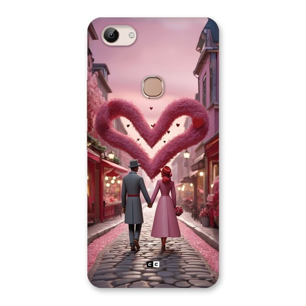 Valetines Couple Walking Back Case for Vivo Y83