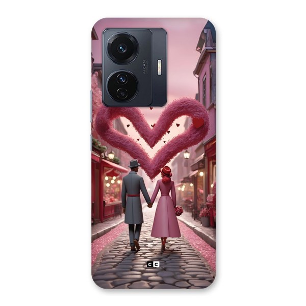 Valetines Couple Walking Back Case for Vivo iQOO Z6 Pro