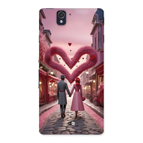 Valetines Couple Walking Back Case for Xperia Z