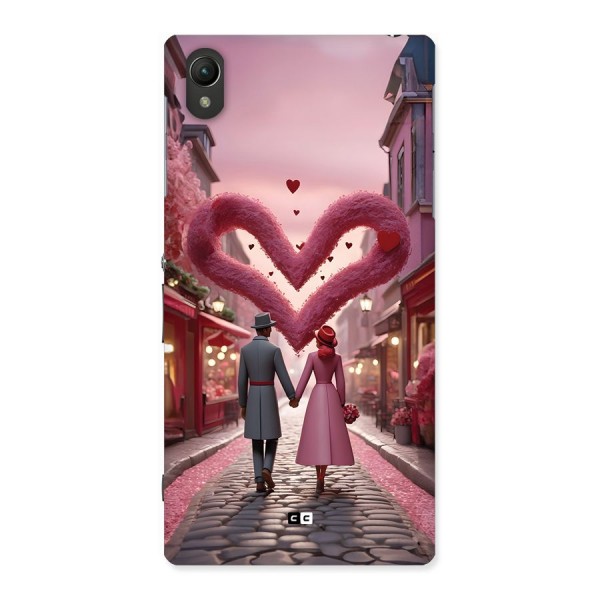 Valetines Couple Walking Back Case for Xperia Z1