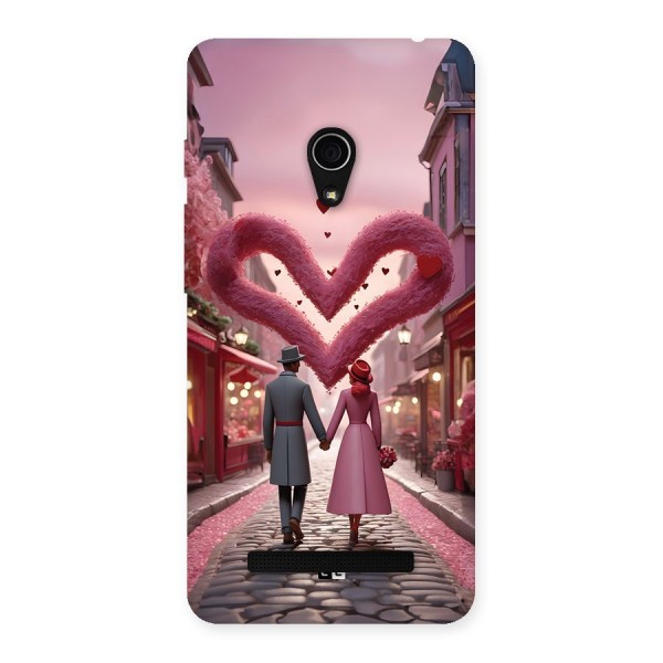 Valetines Couple Walking Back Case for Zenfone 5