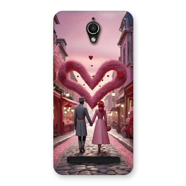 Valetines Couple Walking Back Case for Zenfone Go