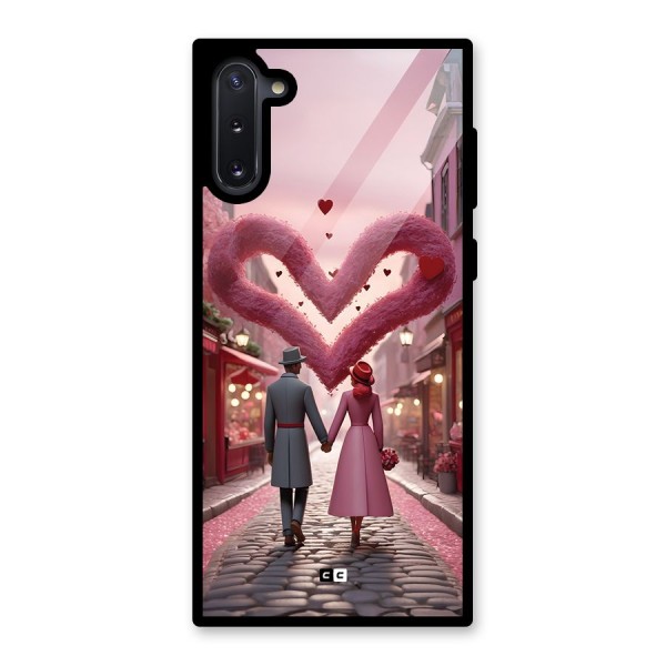 Valetines Couple Walking Glass Back Case for Galaxy Note 10