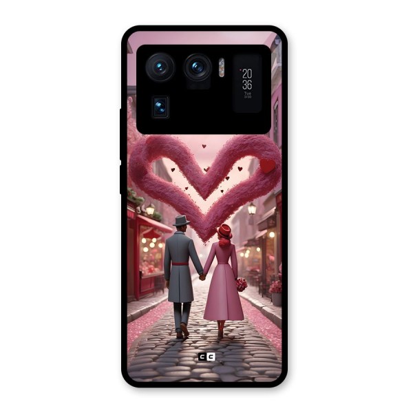 Valetines Couple Walking Glass Back Case for Mi 11 Ultra