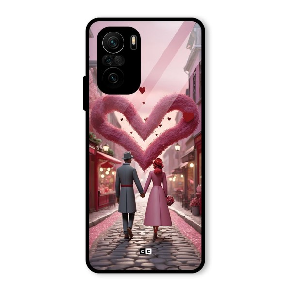 Valetines Couple Walking Glass Back Case for Mi 11x