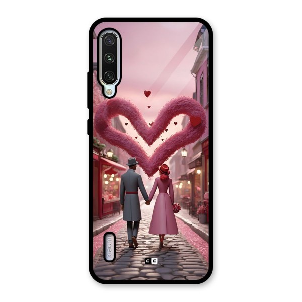 Valetines Couple Walking Glass Back Case for Mi A3