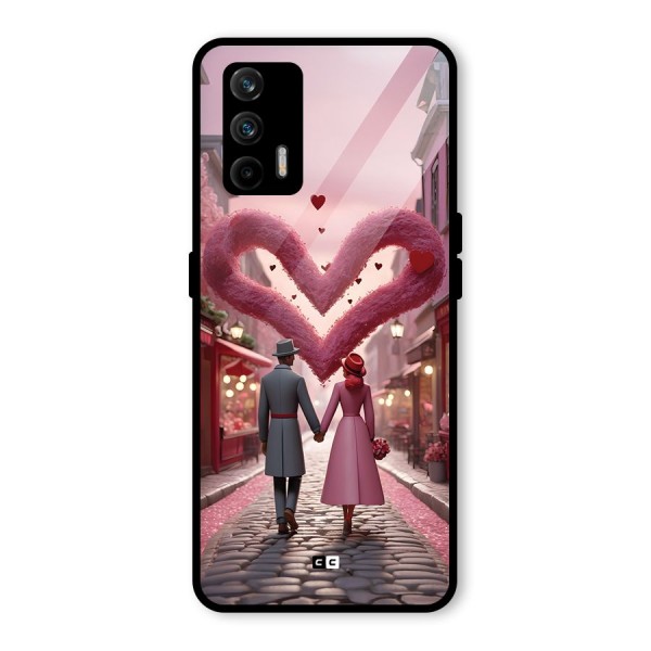 Valetines Couple Walking Glass Back Case for Realme GT 5G