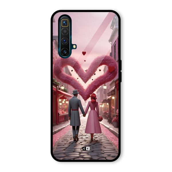 Valetines Couple Walking Glass Back Case for Realme X3 SuperZoom