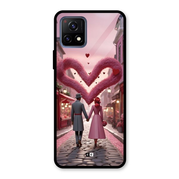 Valetines Couple Walking Glass Back Case for Vivo Y72 5G