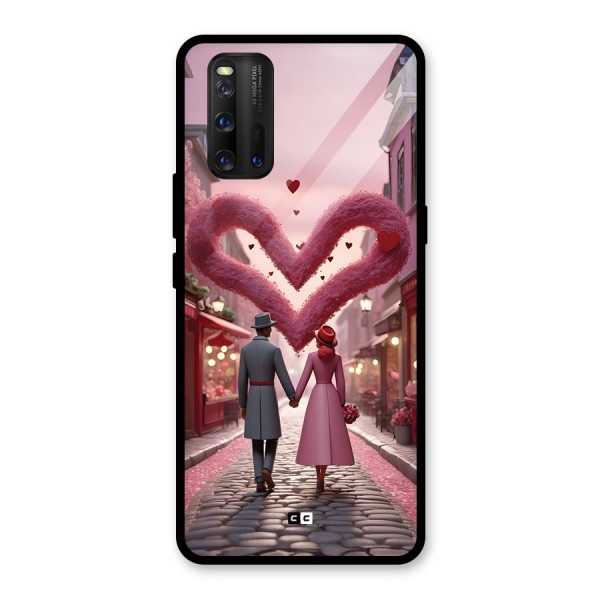 Valetines Couple Walking Glass Back Case for Vivo iQOO 3