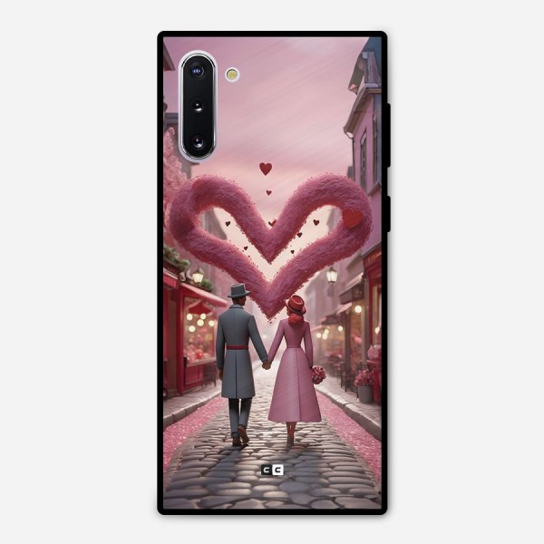 Valetines Couple Walking Metal Back Case for Galaxy Note 10