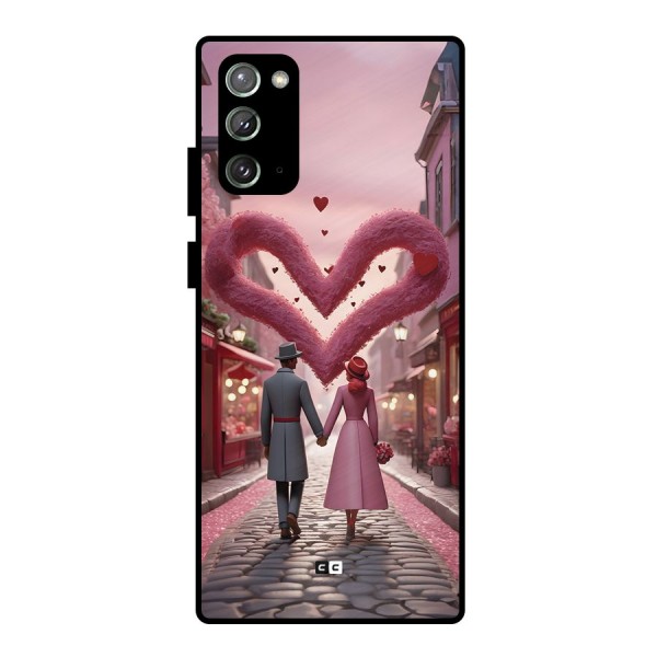 Valetines Couple Walking Metal Back Case for Galaxy Note 20