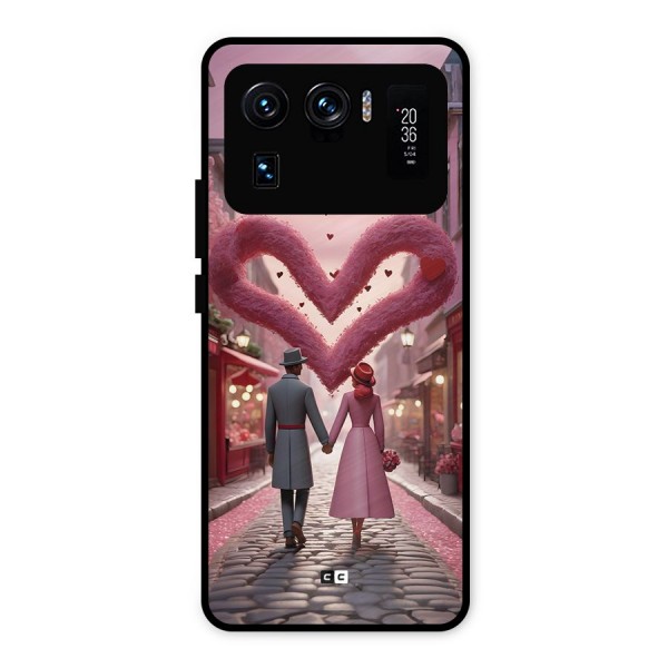 Valetines Couple Walking Metal Back Case for Mi 11 Ultra