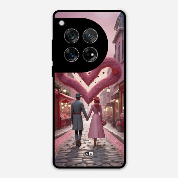 Valetines Couple Walking Metal Back Case for OnePlus 12