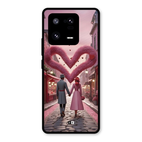 Valetines Couple Walking Metal Back Case for Xiaomi 13 Pro